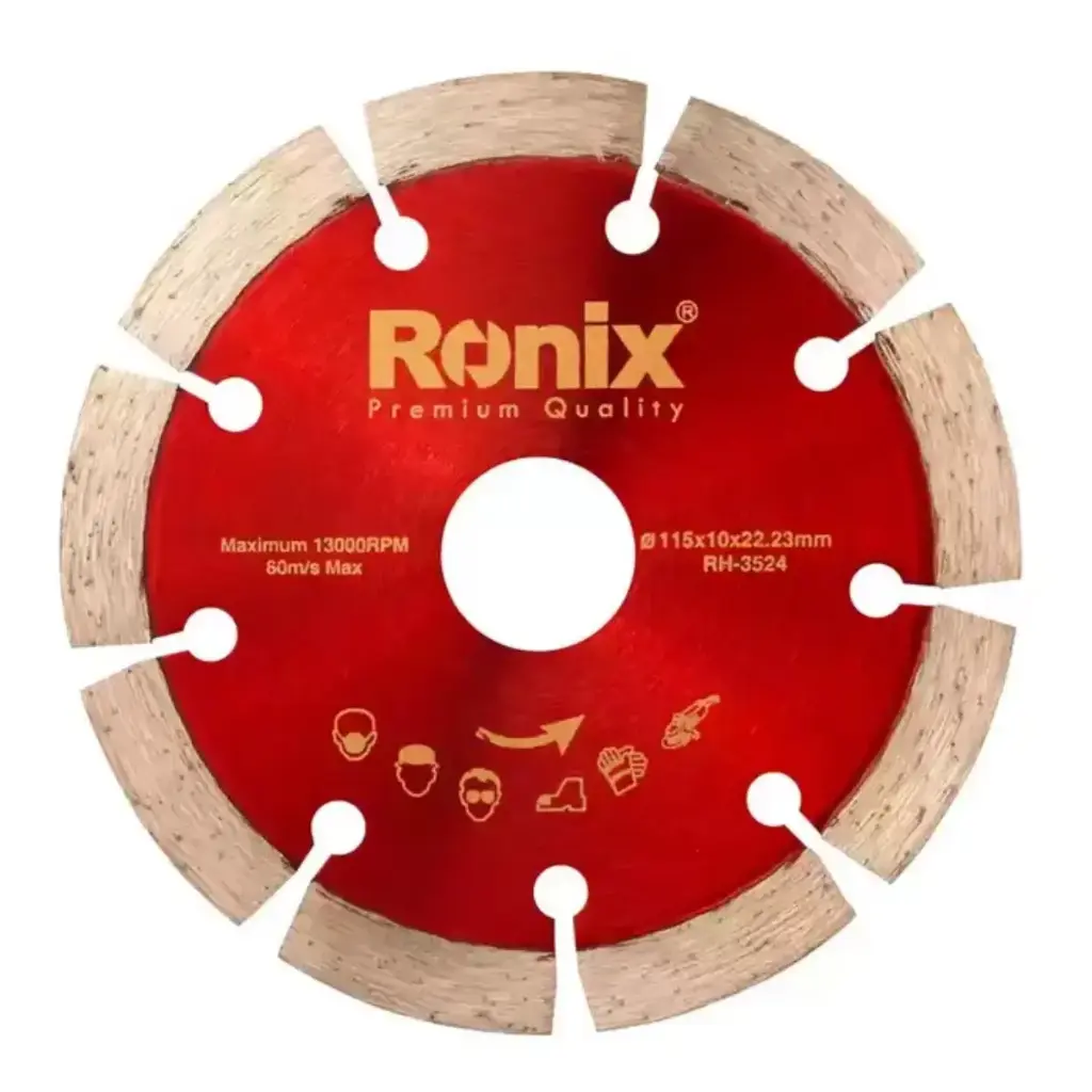 DISCO DE CORTE DE GRANITO 4 1/2" 115 X 22,23 X 10 MM 13.000 RPM REF. RH-3524 MARCA RONIX