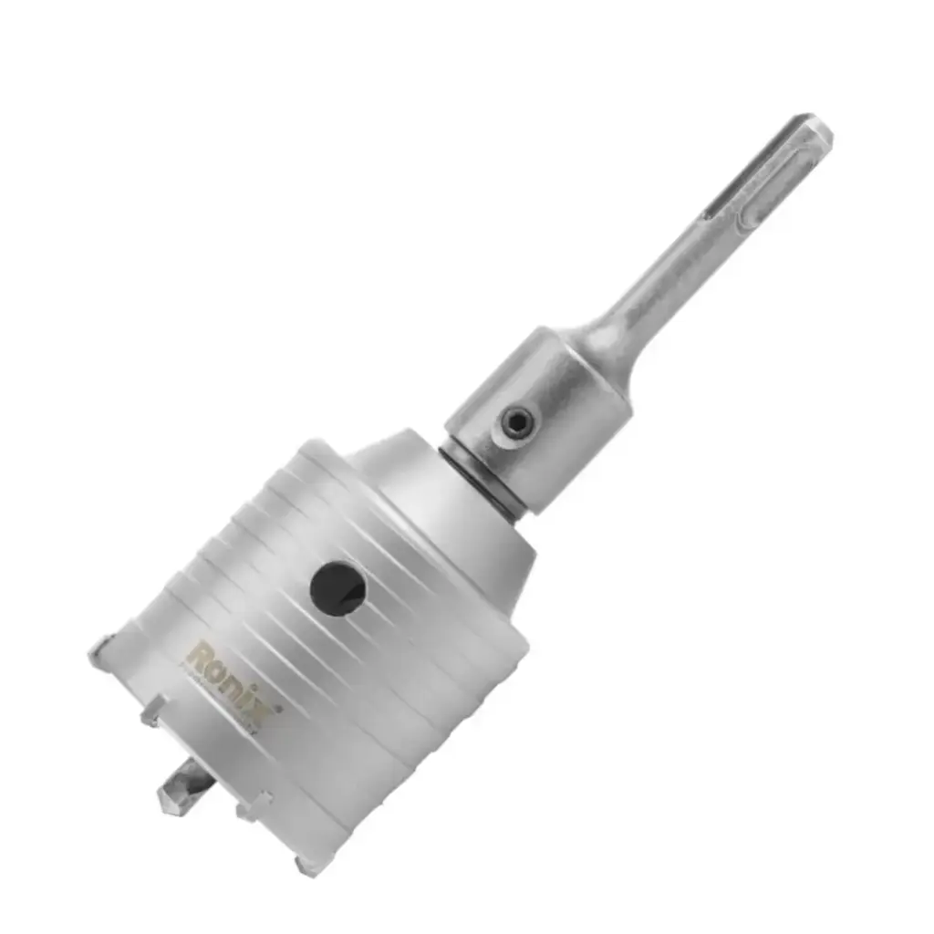 BROCA METALICA DE PERFORACION 60 MM ACERO AL CARBONO SDS PLUS BROCA 8 MM X 110 MM REF. RH-5043 MARCA RONIX