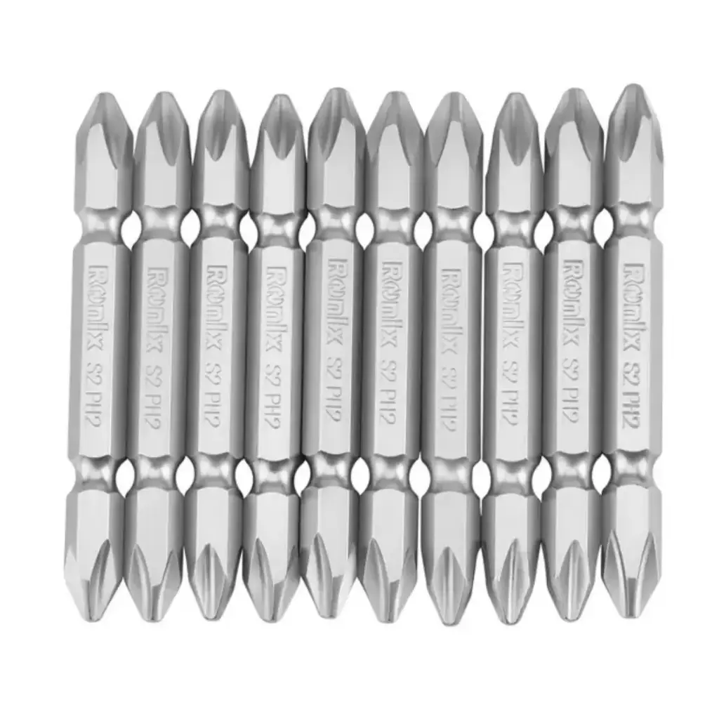 JUEGO DE PUNTAS DE DESTONILLADOR DE ESTRIA DOBLE PUNTA PH2 - PH2 X 65 MM REF. RH-5430 MARCA RONIX