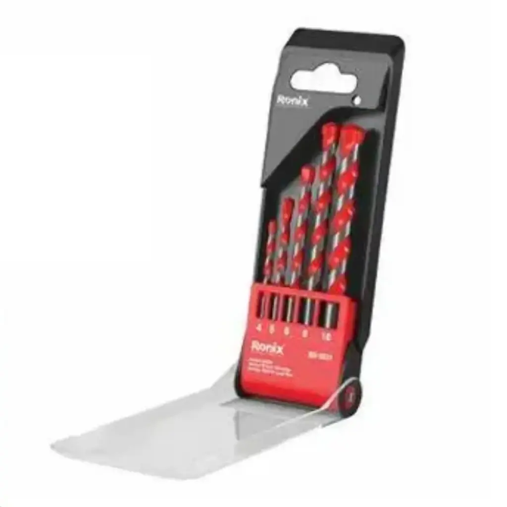 JUEGO DE BROCAS DE CONCRETO 5 PIEZAS ( 4-5-6-8-10 MM) REF. RH-5831 MARCA RONIX