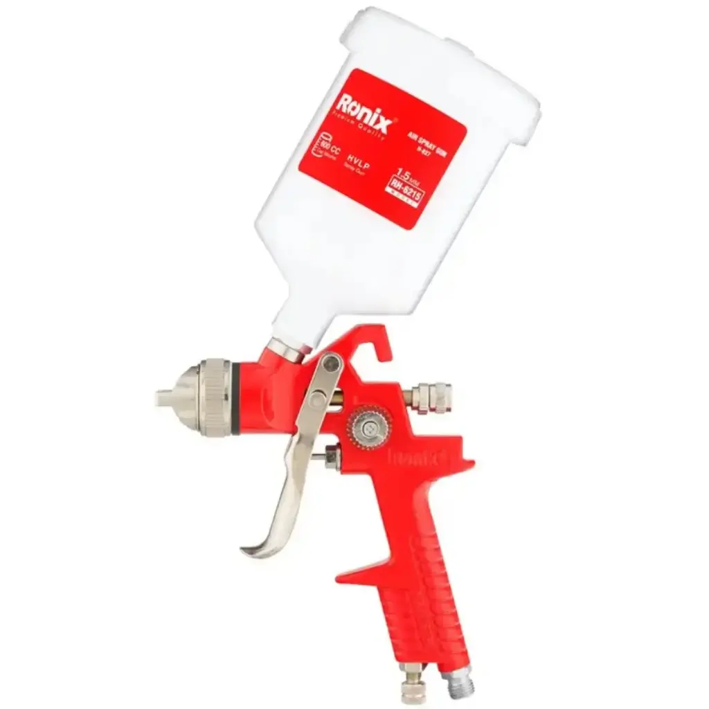 PISTOLA PARA PINTAR MOD. H-827 C/ BOQUILLA 1.50 MM ENVASE PVC 600 cc PRESION 2 - 3,5 BAR REF. RH-6215 MARCA RONIX