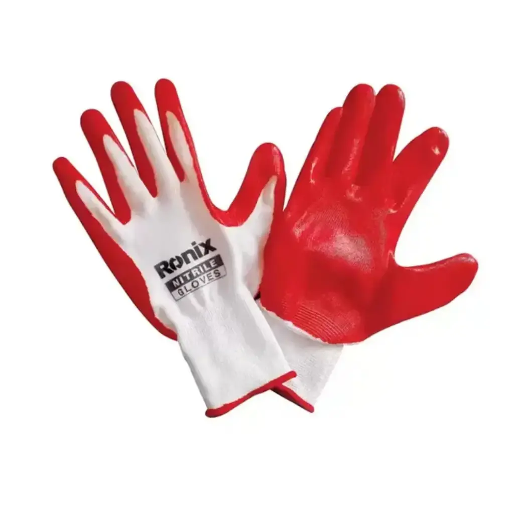 GUANTES DE NITRILO 10" PAR TALLA UNICA REF. RH-9010 MARCA RONIX