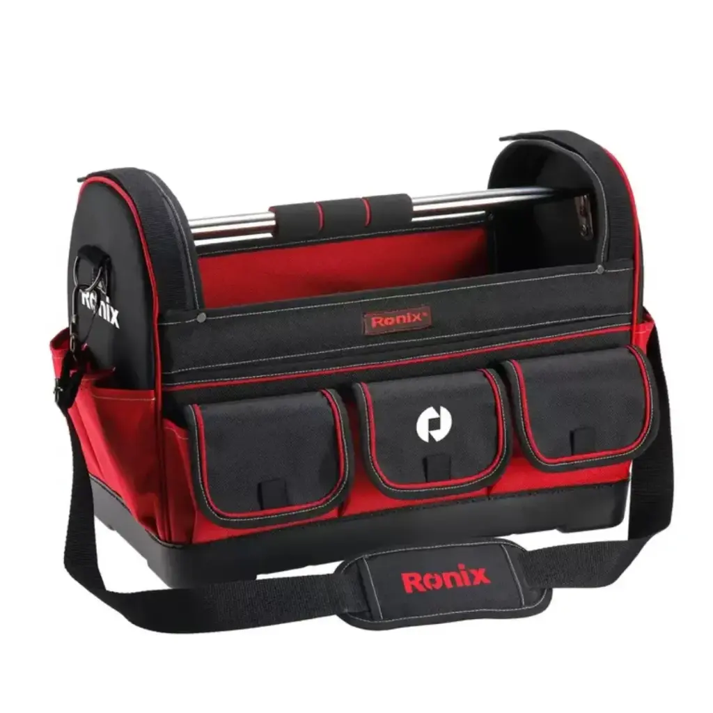 BOLSO DE MANO PARA HERRAMIENTAS 17" 50X23X33CM CON 15 COMPARTIMIENTOS REF. RH-9145 MARCA RONIX