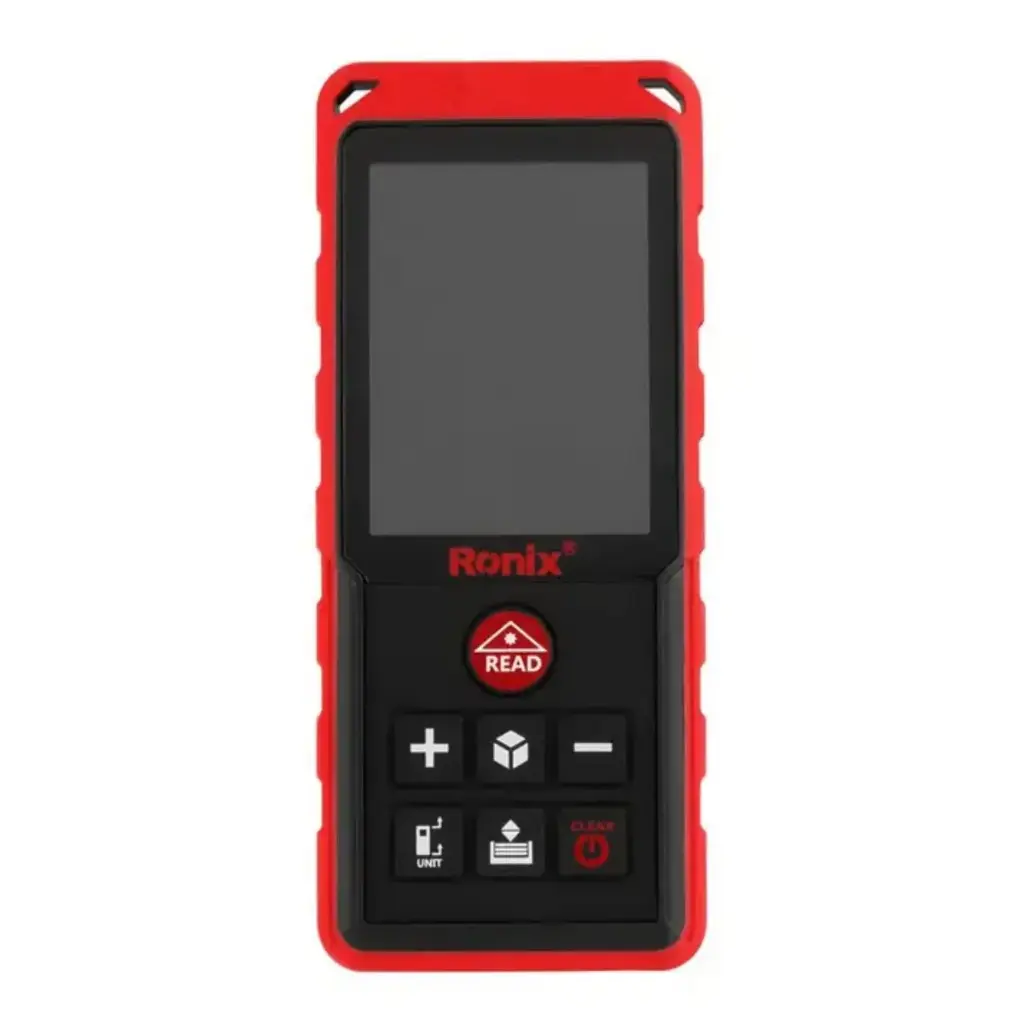 MEDIDOR LASER LUZ ROJA DE DISTANCIA 50 METROS IP54 INCLUYE 3 BATERIA AAA REF. RH-9351 MARCA RONIX