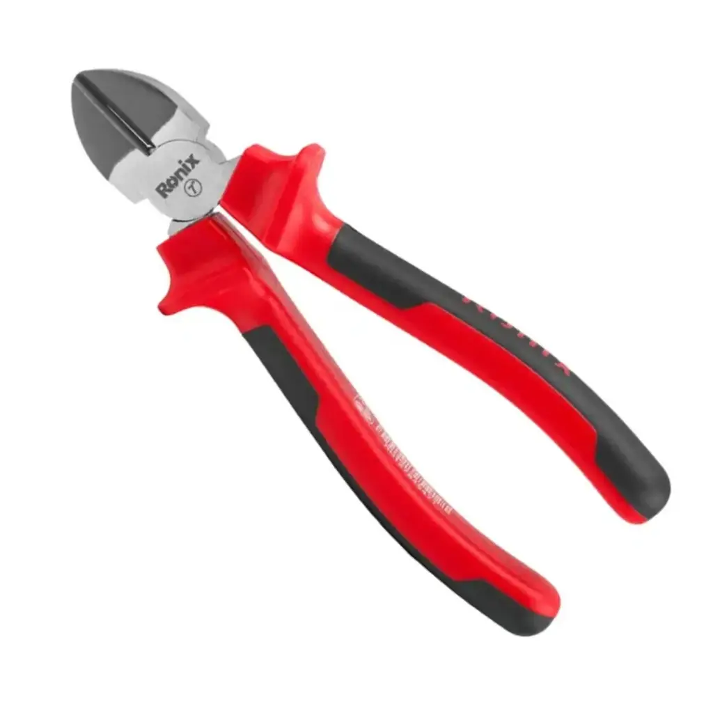ALICATE CORTE DIAGONAL 180 MM 7" C/ ROJO - NEGRO REF. RH-1278 MARCA RONIX