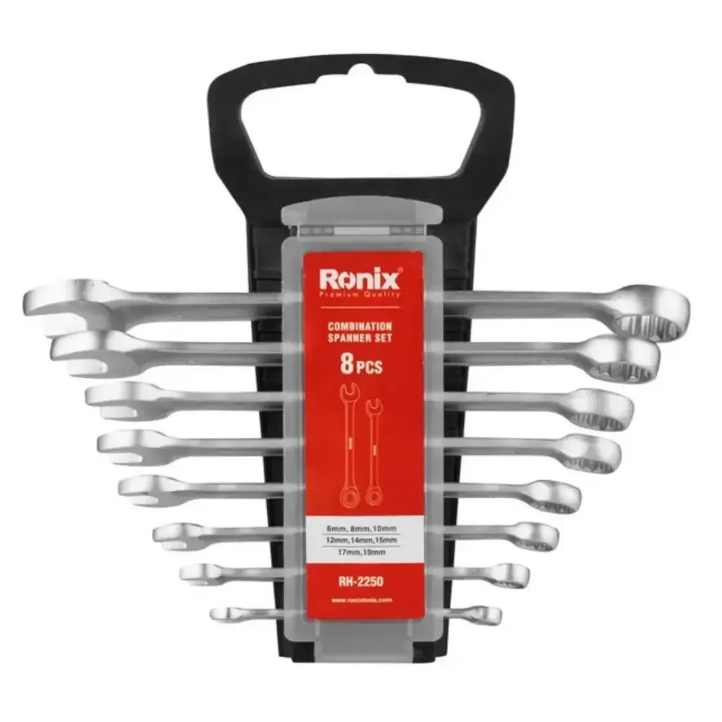 JUEGO DE LLAVES COMBINADAS 8 PZAS DE 6 A 19 MM REF. RH-2250 MARCA RONIX