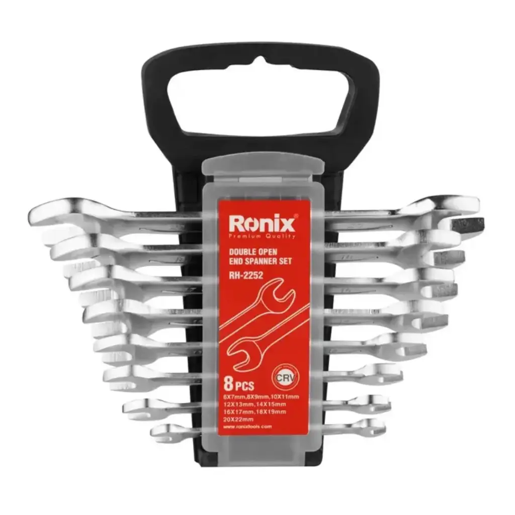 JUEGO DE LLAVE COMBINADAS DOBLE BOCA 8 PZAS 6X7 - 20X22 MM REF. RH-2252 MARCA RONIX