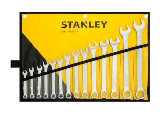 JUEGO DE LLAVE COMBINADAS CROMADA 14 PZAS DE 10 A 24 MM REF. STMT73649-LA MARCA STANLEY