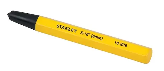 CINCEL DE PUNTO PARA CONCRETO 5 1/6" X 4 1/2" DE LARGO HIG GRADE REF. 16228 MARCA STANLEY