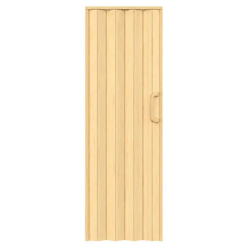 PUERTA PLEGABLE PVC COLOR PINO 90 X 210 CM ESP. 6MM RE.9021602 / 199042 MARCA BRUFER