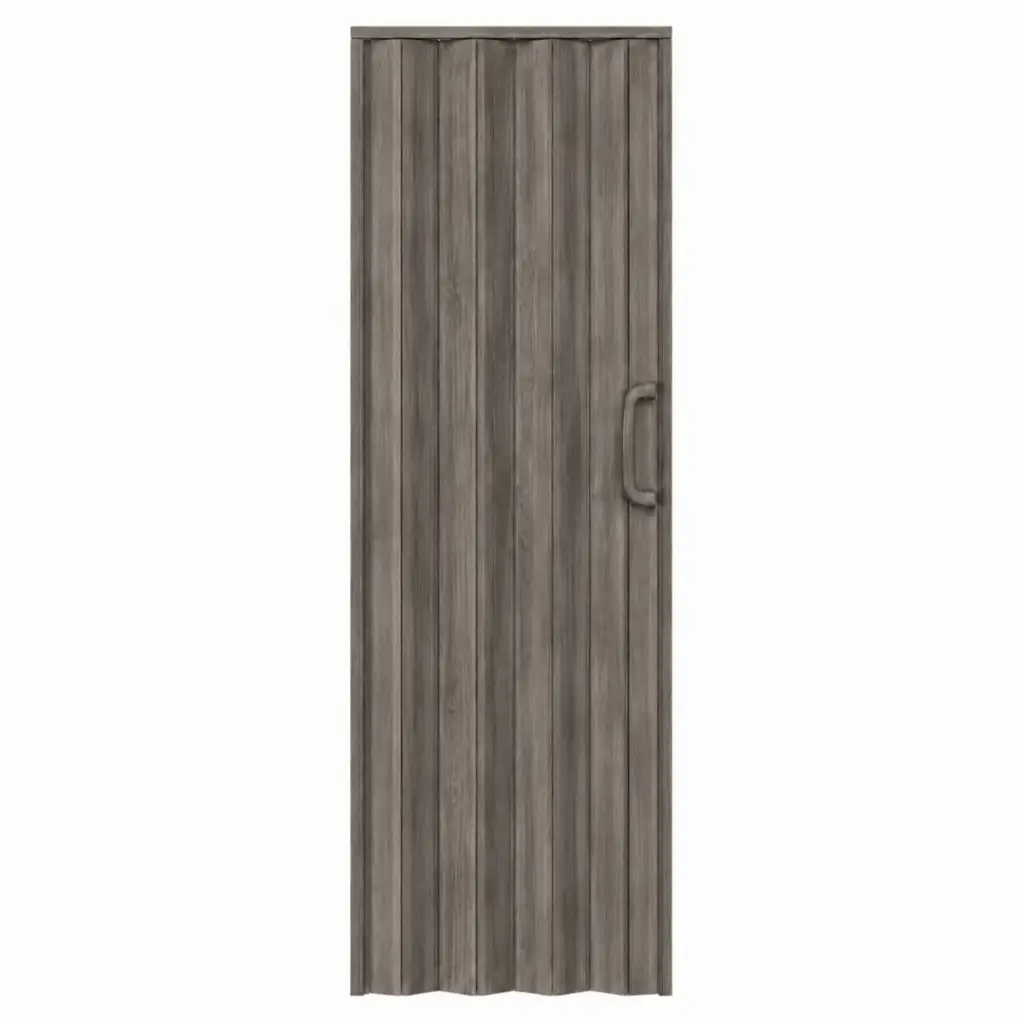 PUERTA PLEGABLE PVC COLOR ROBLE GRIS 90 X 210 CM ESP. 6MM REF. 9021604 / 199066 MARCA BRUFER