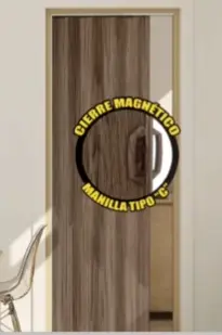 PUERTA PLEGABLE PVC COLOR ROBLE 90 X 210 CM  ESP. 6MM REF. 9021606 / 199080 MARCA BRUFER