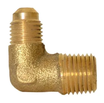 CODO TERMINAL 90° DE LATON - FLARE 45° DIAM. DE TUBO X MNPT 1/4X1/4" PARA GAS REF. UCT-44 / 907585 MARCA COFLEX