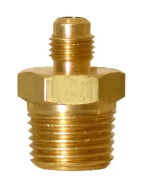 NIPLE TERMINAL DE LATON  FLARE 1/4" MNPT 1/2" PARA GAS REF. UNT-48 / 907516 MARCA COFLEX