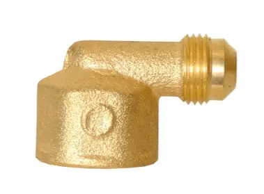 CODO ESTUFA DE LATON FLARE 3/8" MNPT  1/2" PARA GAS REF. UCE-68 / 907165 MARCA COFLEX