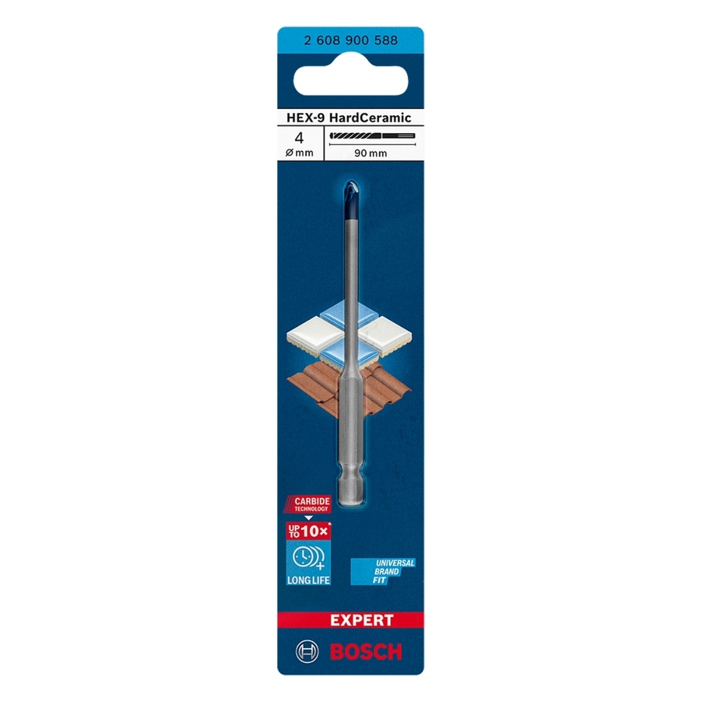 MECHA / BROCA 4X90MM PUNTA DE CARBURO P/CERAMICA REF. 2608900588 / 871610 MARCA BOSCH