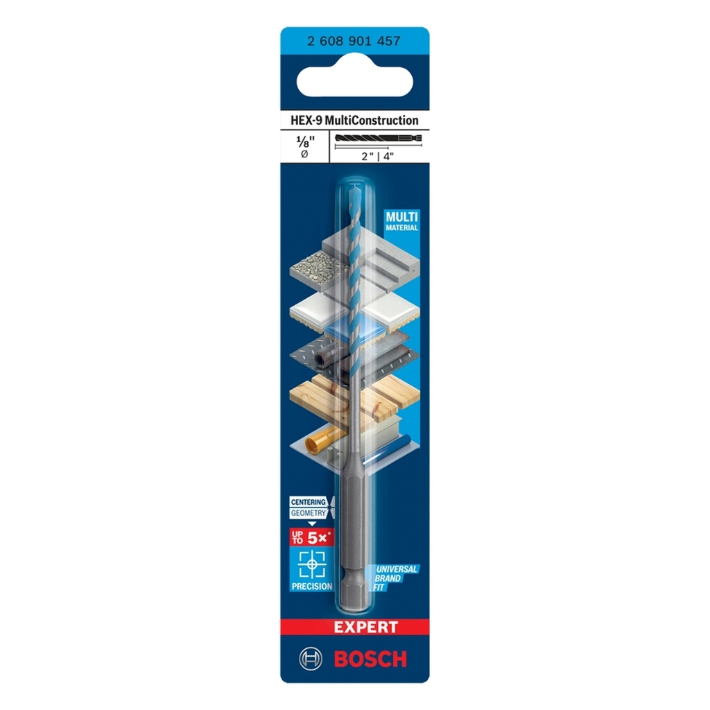 BROCA / MECHA DE CARBURO MULTICONSTRUCCION 1/8"X2"X4” REF. 2608901457 / 872214 MARCA BOSCH