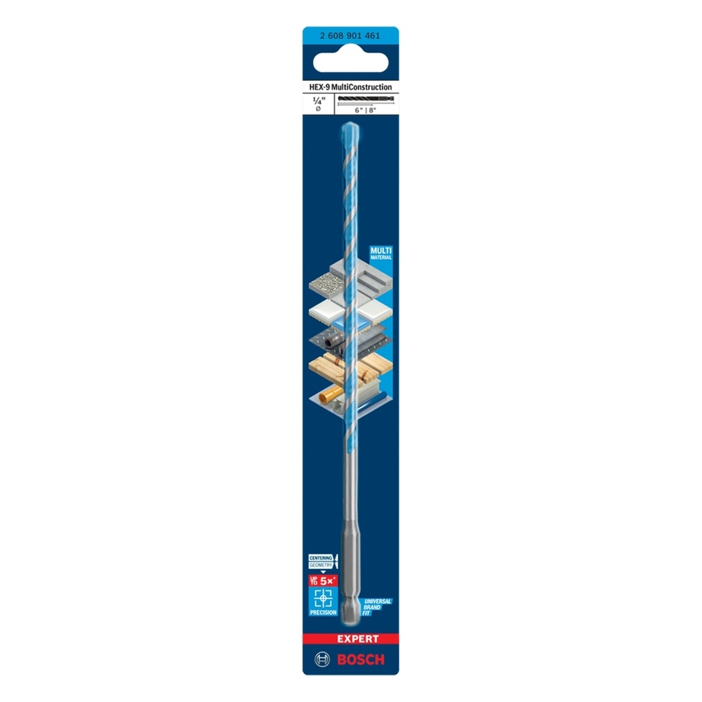 BROCA / MECHA DE CARBURO MULTICONSTRUCCION  1/4"X6"X8” REF. 2608901461 / 872242 MARCA BOSCH