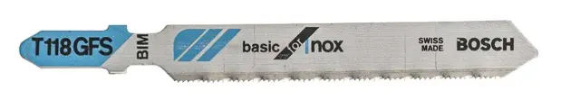 JUEGO DE HOJA SIERRA CALADORA P/ACERO INOX (3 PZS) REF. 2608636664 / 876775 / T118GFS MARCA BOSCH