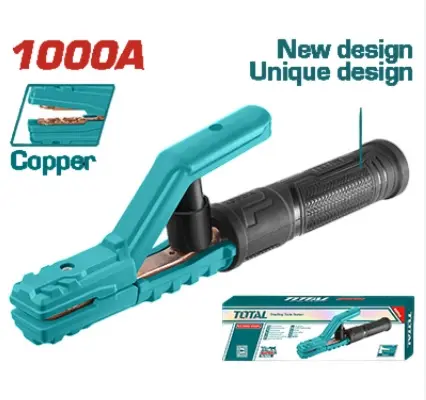 PINZA PORTA ELECTRODO HASTA 1000 AMP MORDAZA DE HIERRO C/ COBRE REF. TWAH10006 / 186666 MARCA TOTAL TOOLS