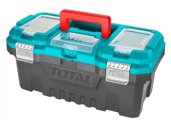 CAJA DE HERRAMIENTA / MALETIN ORGANIZADOR 17" 436 X 220 X 205 MM C/ HEBILLA DE METAL REF. TPBX0172 / 848707 MARCA TOTAL TOOL