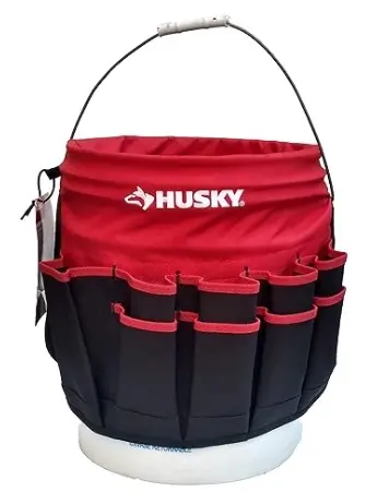 BOLSO P/HERRAMIENTAS 30 BOLSILLOS 30.4 X 30.4 X 27.9 CM P/ BALDE C/ ROJO REF. 82079N14 / 1000 053 254 / 999322 MARCA HUSKY
