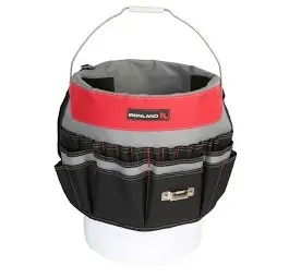 BOLSO P/HERRAMIENTAS 51 BOLSILLOS 50 X 26.27 X 20 CM P/ BALDE COLOR ROJO REF. X00190824H MARCA IRONLAND