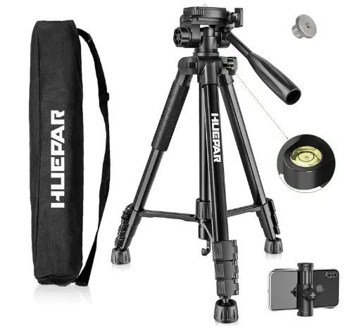 TRIPODE COMPACTO PARA LASER DE NIVELACION 60" ROSCA 1/4" Y 5/8" REF. TPD14B-1 MARCA HUEPAR