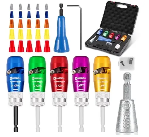 KIT PELACABLES PARA TALADRO 1/4" 34 PZAS C/ MALETIN REF. X004MPI6GZ MARCA HARDELL
