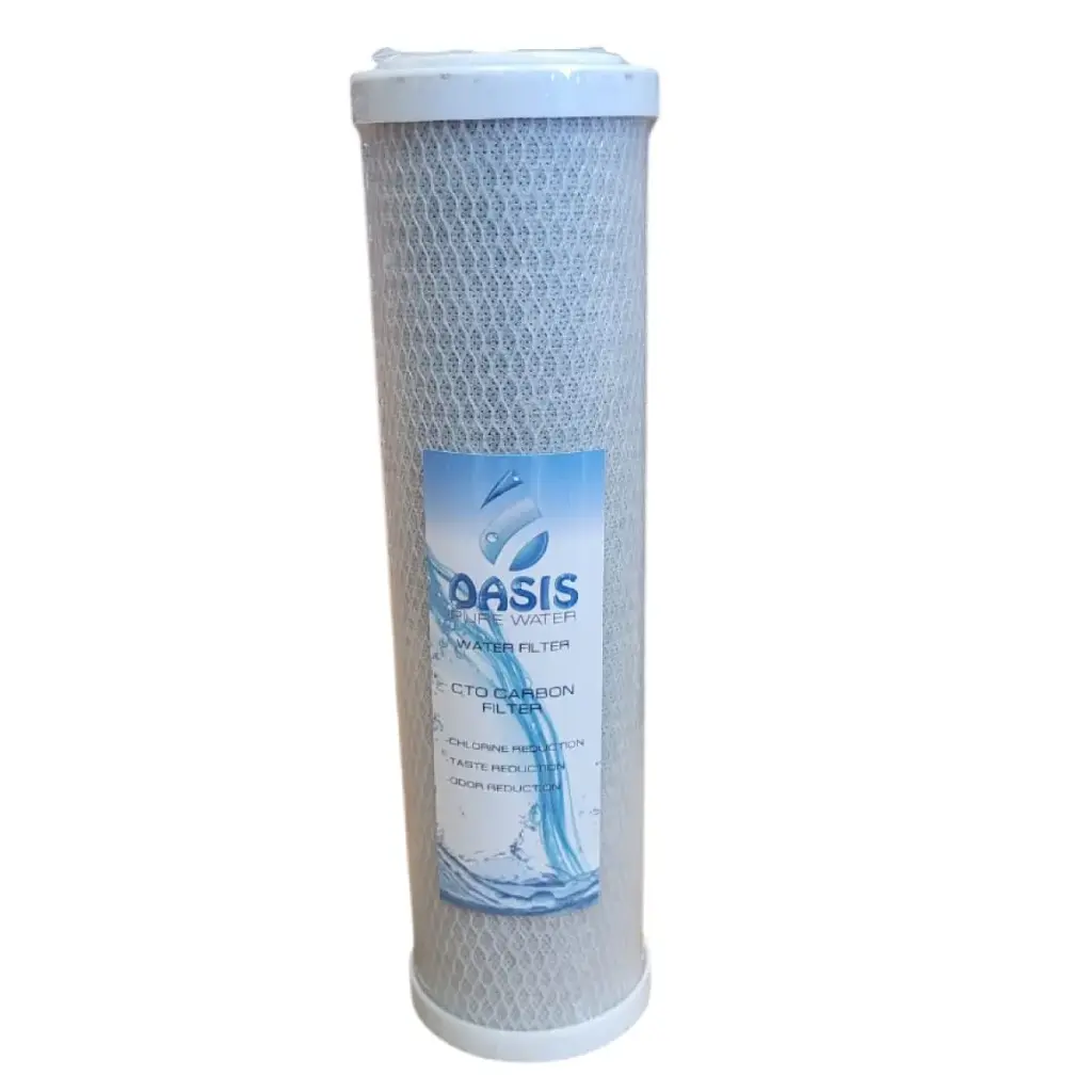 CARTUCHO CARBON BLOCK ACTIVADO 10" X 2.5" REDUCCION DE CLORO-SABORES-OLORES- REF. OPW-CTO-10BC MARCA OASIS
