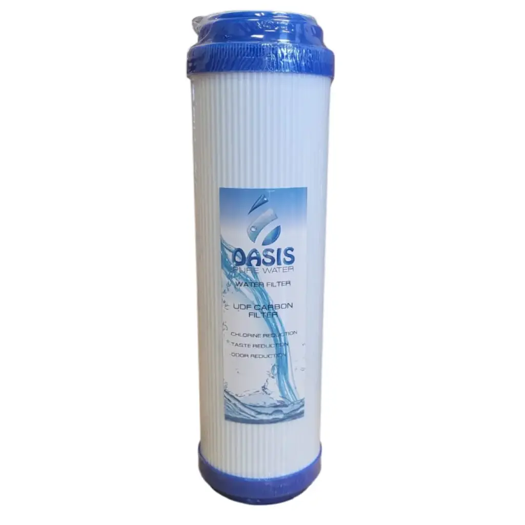 CARTUCHO CARBON BLOCK ACTIVADO GRANULADO 10" X 2.5" REDUCCION DE CLORO-SABORES-OLORES- REF. OPW-GAC-10AC MARCA OASIS