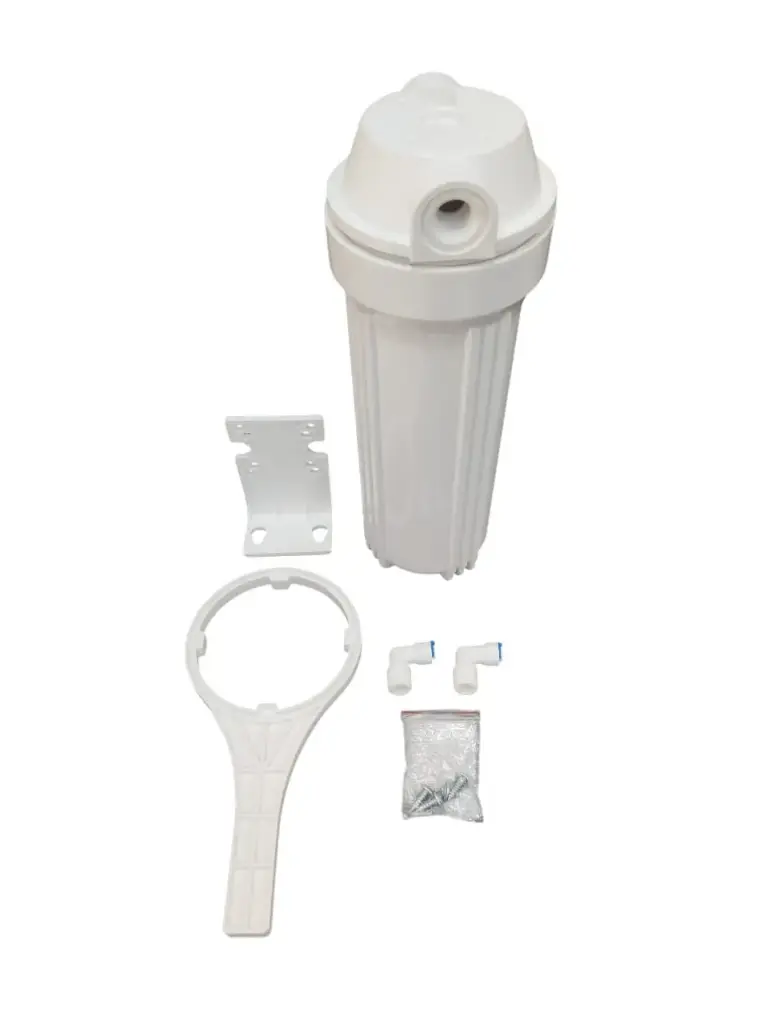 FILTRO BOTELLA 10" X 2.5" C/ CARTUCHO POLIPROPILENO 5 MICRA + KIT INSTALACION REF. 10KPP5W3814GB MARCA OASIS