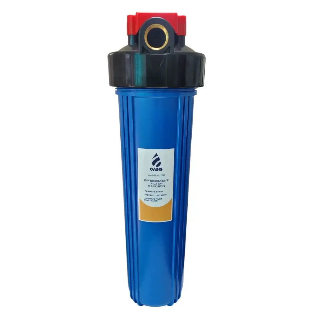 FILTRO BOTELLA 20" X 4.5" C/ CARTUCHO POLIPROPILENO 5 MICRA + KIT INSTALACION REF. OPW-20LPP5M2 MARCA OASIS