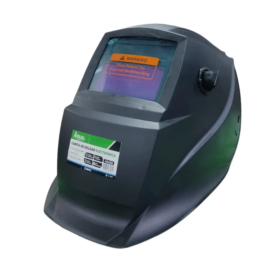 CARETA PROTECTORA P/ SOLDAR ELECT FOTOSENSIBLE 110 X 90 MM C/ NEGRA REF. 1414212 MARCA ATOUAN 