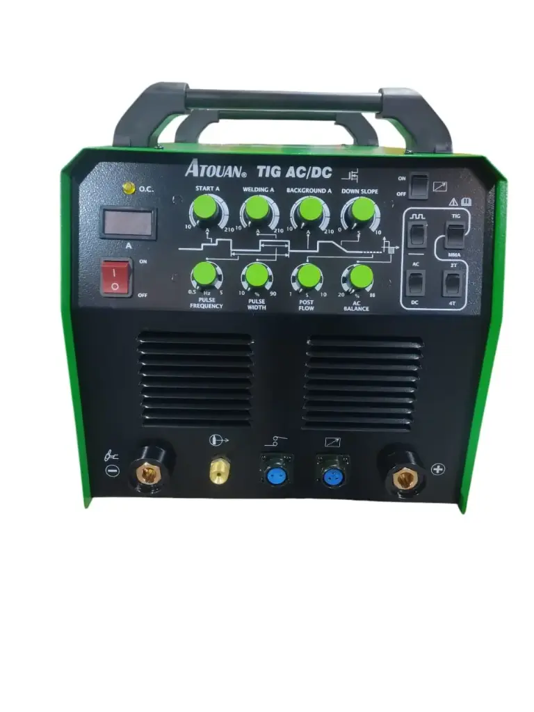 MAQUINA DE SOLDAR INVERSA 210 AMP 220 V MONOFASICA MULTIPROPOSITO MMA / TIG C/ ANT.+PORT. ELE.+MASC. REF. 1414044 MARCA ATOUAN