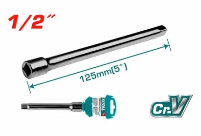 EXTENSION CROMADO MANDO 1/2" X 5" REF. THEB12051 / 185270 MARCA TOTAL TOOLS 