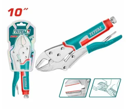 ALICATE D/PRESION MANDIBULA RECTA 10" 254MM C/MANGO ERGONOMICO REF. THT191002 / 169171 MARCA TOTAL TOOLS