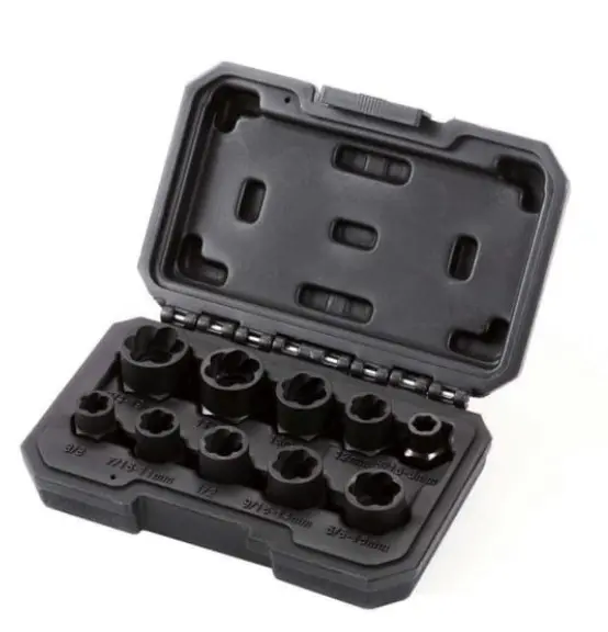 JUEGO DE DADOS 10 PZAS MM CUADRO DE 3/8" 6 PUNTAS P/ TUERCAS REDONDAS REF. 301002 MARCA PROMI