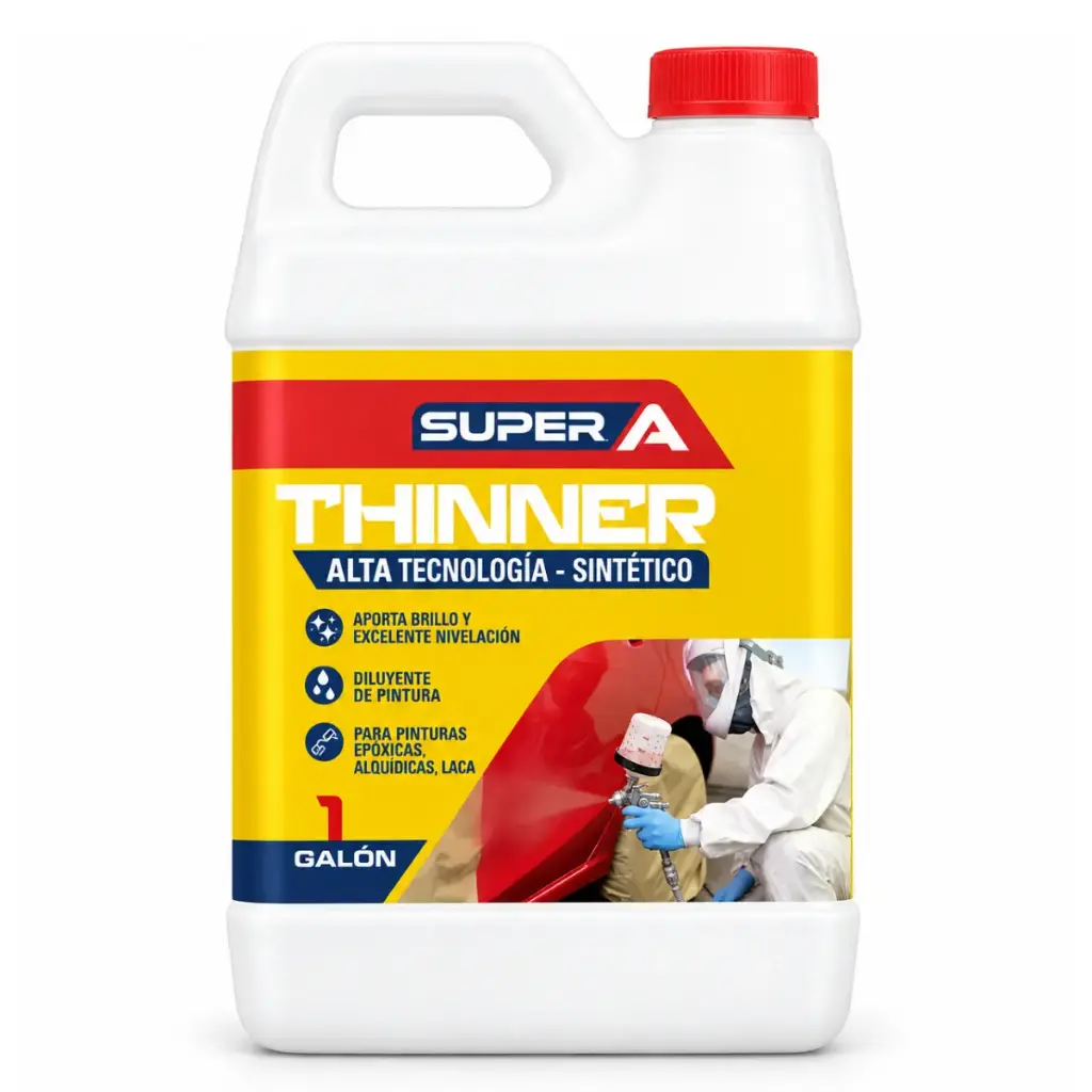 THINNER / SOLVENTE ALTA TECNOLOGIA SINTETICO 1 GL 3.78 LTS REF. 00600113101999 COD. 000970 MARCA SUPER A 