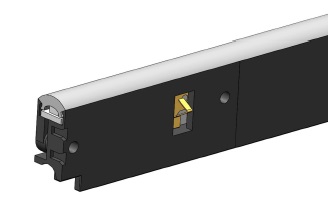 LAMPARA LINEAL DIFUSA 10W 3000K 24VDC 60 X 0.5 X 1.20 CM NEGRO P/ RIEL MAGNETICO ULTRADELGADO REF. LUM-696-3K MARCA LUMIND