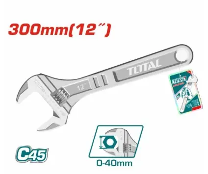 LLAVE AJUSTABLE 12" X 300 MM REF. THT1010123 / 168112 MARCA TOTAL TOOLS