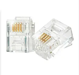 CONECTOR CRISTAL P/CABLE DE TELEFONO 4 LINEAS UNIDAD REF. CNTL-04 MARCA SEMILIC