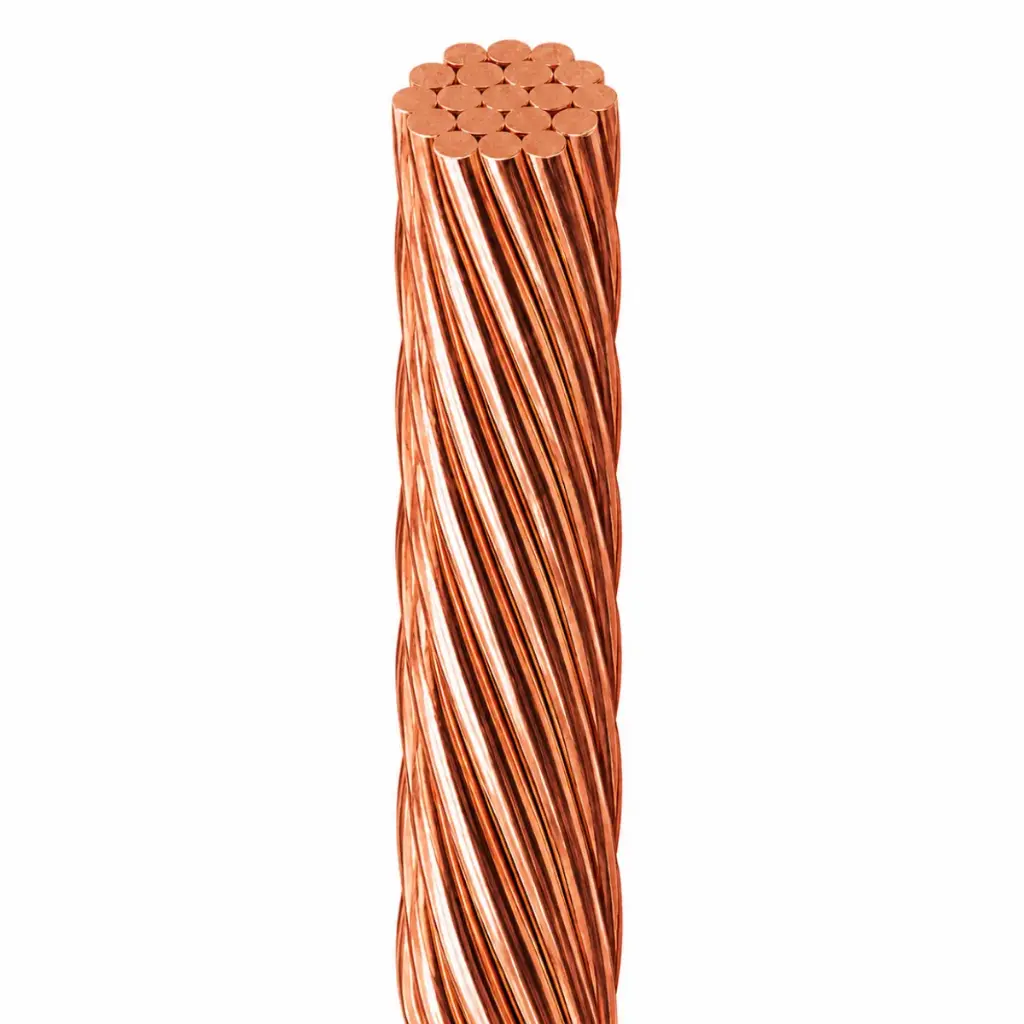 CUERDA DE COBRE DESNUDO NRO. 4/0 AWG POR METRO PARA ATERRAMIENTO MARCA CABLESCA  