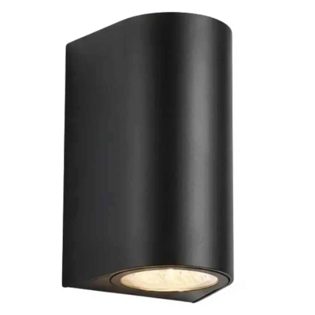 APLIQUE DE PARED PARA GU10 X 2 IP65 SUPERFICIAL 153 X 65 X 75 MM CILINDRO NEGRO REF. AI-WLGU-2 MARCA ARTIG LIGHT