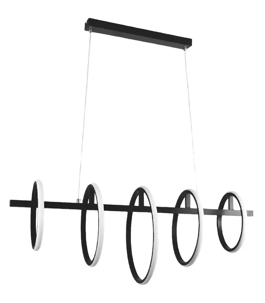 LAMPARA LED COLGANTE 80W CCT 110-240 V 100X35 CM SMART APP C/ CONTROL C/ NEGRO REF. DI-175-BK-CCT-ZMARCA KASALIGHT