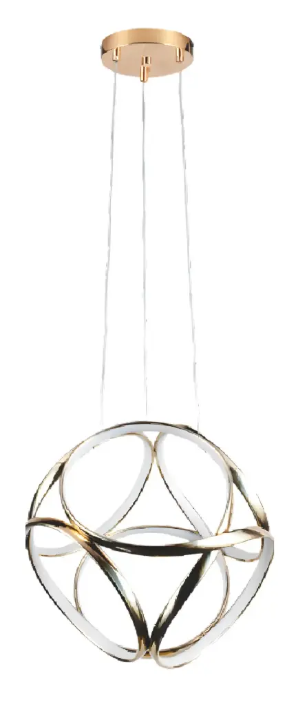 LAMPARA LED COLGANTE 33W 4000K 110-240 V C/ DORADO REF. DI-192-GD-40K-Z MARCA KASALIGHT