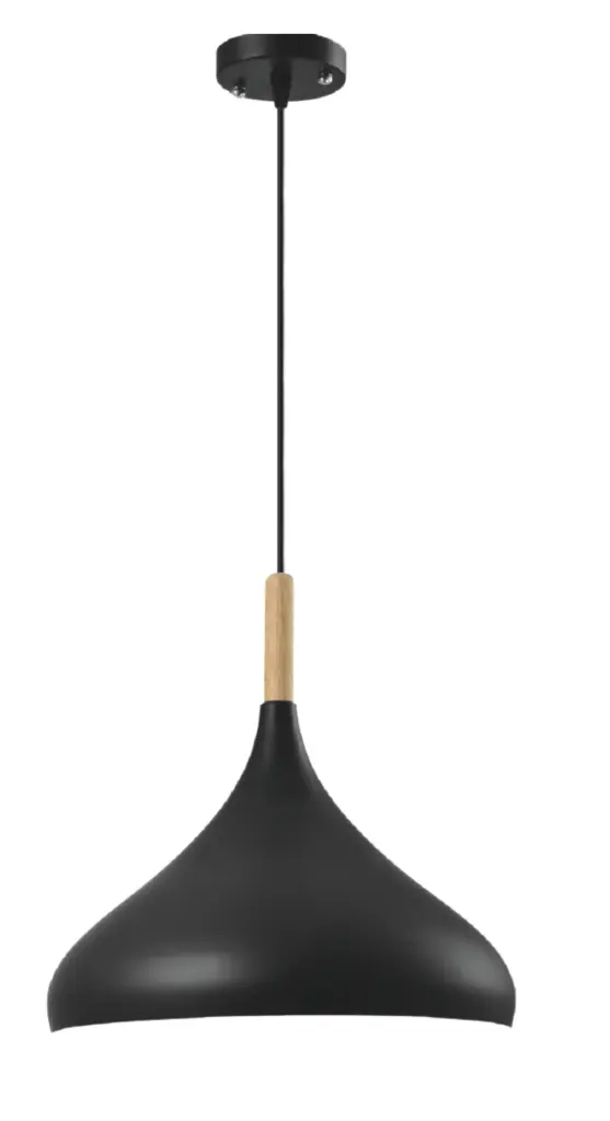 LAMPARA COLGANTE E27 110-240 V 3.2X1X12 CM C/ NEGRO REF. DI-327-BK-Z MARCA KASALIGHT