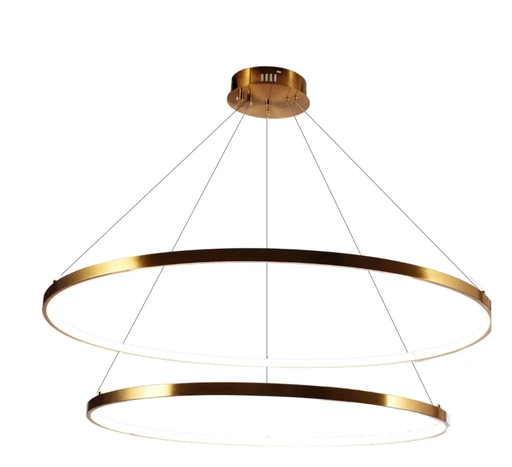 LAMPARA LED COLGANTE 102 W 3000K 110-240 V 80X100 CM C/ BRONCE REF. DI-377-BRS-30K-Z MARCA KASALIGHT