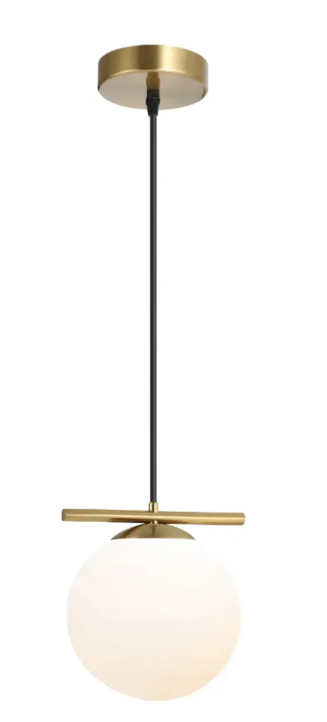 LAMPARA COLGANTE E27 110-240 V 16X18X16 CM C/ DORADO REF. DI-398-GD-Z MARCA KASALIGHT