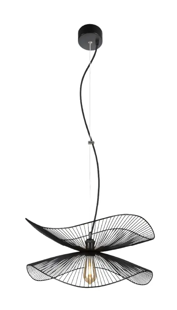 LAMPARA COLGANTE E27 110-240 V 60X15 CM COLOR NEGRO REF. DI-401-BK-Z MARCA KASALIGHT